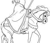 Coloriage Saint Nicolas et son &acirc;ne sur la route
