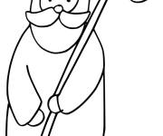 Coloriage Saint Nicolas facile