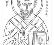 Coloriage Saint Nicolas l'origine du p&egrave;re Noel