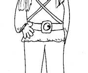 Coloriage Saint Nicolas le P&egrave;re Fouettard
