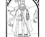 Coloriage Saint Nicolas, le v&eacute;ritable personnage derri&egrave;re le P&egrave;re No&euml;l
