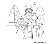 Coloriage Saint Nicolas qui aime les enfants