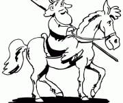 Coloriage et dessins gratuit Saint Nicolas sur un &eacute;talon à imprimer