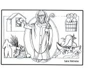 Coloriage Symboles de Saint Nicolas