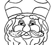 Coloriage Tete de Saint Nicolas maternelle