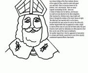 Coloriage T&ecirc;te de Saint Nicolaus  la figure religieuse chr&eacute;tienne