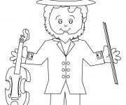 Coloriage Saint-Patrick musicien