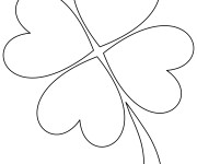 Coloriage et dessins gratuit Trèfle Saint-Patrick facile à imprimer