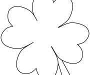 Coloriage Tr&egrave;fle St-Patrick simple