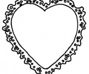 Coloriage Cadre de Coeur de Saint Valentin