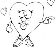 Coloriage Coeur D'amour confus