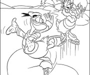 Coloriage Donald et Daisy St-Valentin  Disney