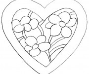 Coloriage Fleur St-Valentin