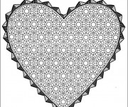 Coloriage Mandala St-Valentin