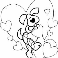 Coloriage et dessins gratuit St-Valentin facile à imprimer