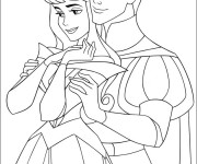 Coloriage et dessins gratuit St-Valentin La Princesse amoureuse à imprimer