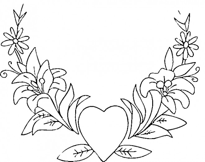 Coloriage et dessins gratuits St-Valentin superbe Coeur à imprimer