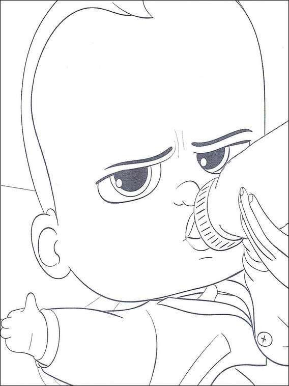 Coloriage Bébé Boss Bois Son Biberon