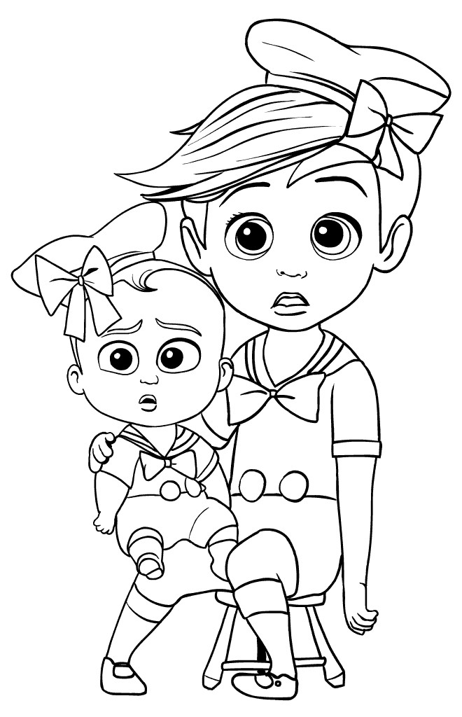 Coloriage Bébé Boss Et Tim En Couleur