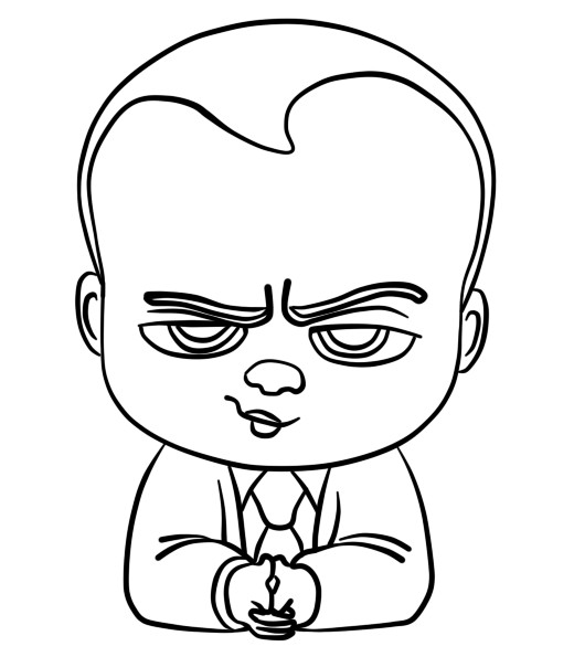 Coloriage Bébé Boss Facile Dessin Gratuit à Imprimer