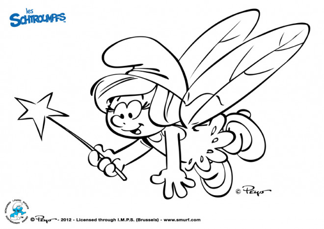 Coloriage Les Schtroumpfs - village perdu 3 gratuit à imprimer en ligne