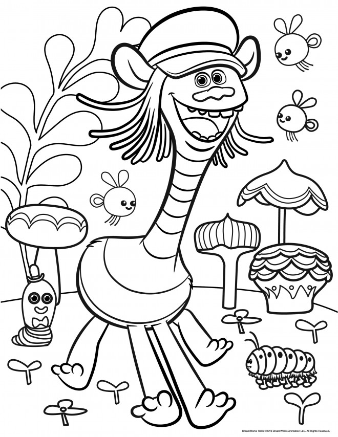 Coloriage Les trolls Cooper dessin gratuit à imprimer