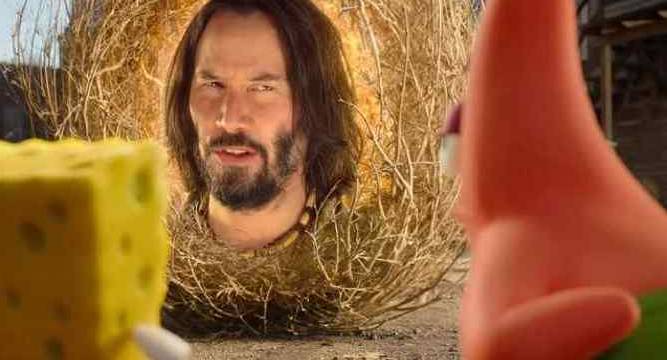 Le film Spongebob: Éponge en fuite avec Keanu Reeves