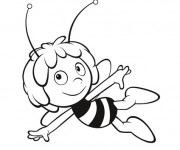 Coloriage Abeille Maya joyeuse