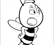 Coloriage Abeille Willy &eacute;nerv&eacute;