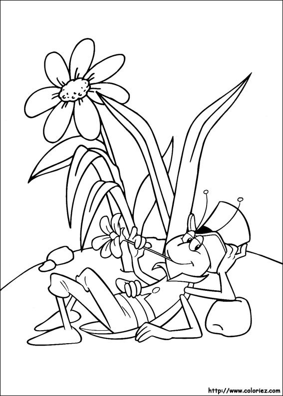 Coloriage et dessins gratuits Flip se repose sous une fleur à imprimer