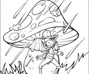 Coloriage Flip sous la pluie