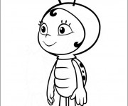 Coloriage Lara en noir et blanc