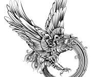 Coloriage Aigle adulte