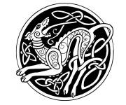 Coloriage Animal celtique adulte