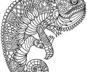 Coloriage Cam&eacute;l&eacute;on adulte anti-stress