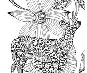 Coloriage Cerf adulte