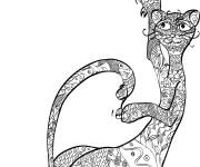 Coloriage Chat aimable adulte