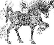 Coloriage Cheval adulte charmant