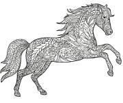 Coloriage Cheval qui galope anti-stress