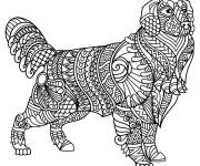 Coloriage Chien &agrave; d&eacute;coration complexe