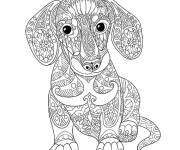 Coloriage et dessins gratuit Chiot mignon complexe à imprimer