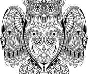 Coloriage Chouette pour adulte