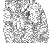 Coloriage Gros ours adulte zentangle