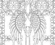 Coloriage H&eacute;ron adulte complexe