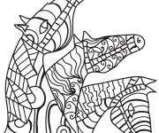 Coloriage Illustration de 3 cheveux adulte