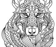 Coloriage Loup pour adulte