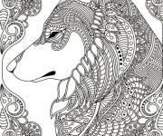 Coloriage Louve adulte
