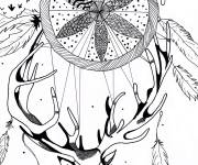 Coloriage Mandala cerf adulte