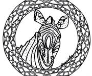 Coloriage Mandala Z&egrave;bre