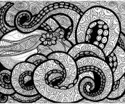 Coloriage Octopus adulte